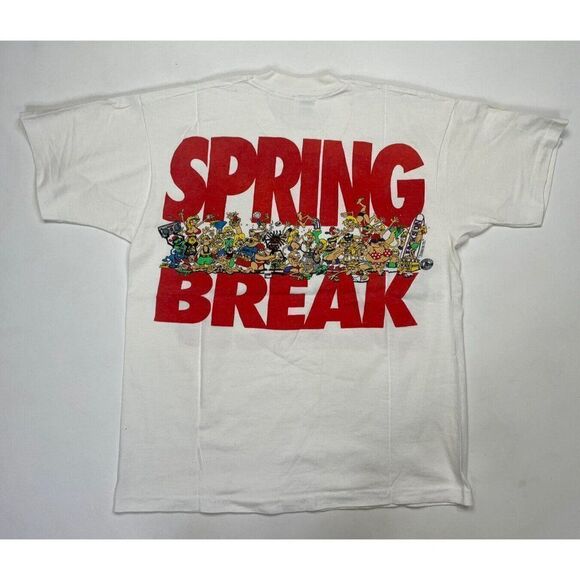 VINTAGE Spring Break Daytona Beach 1992 T-shirt Men Large USA 90s Single Stitch - Picture 6 of 10